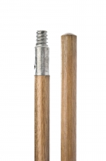 Wood handle with metal acme thread