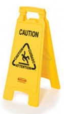 Trilingual wet floor sign