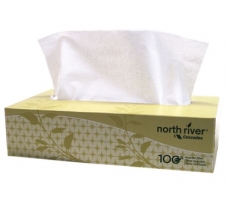 FACIAL TISSUE NORTH RIVER® FLAT BOX 100 SHEETS